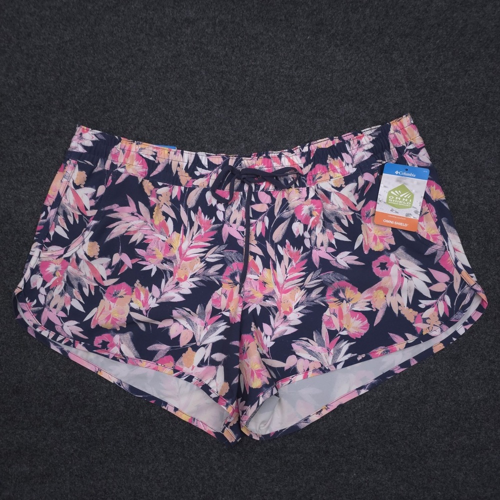 Columbia Bogata Bay Womens‎ XL Multicolor Stretch Floral Printed Shorts NWT